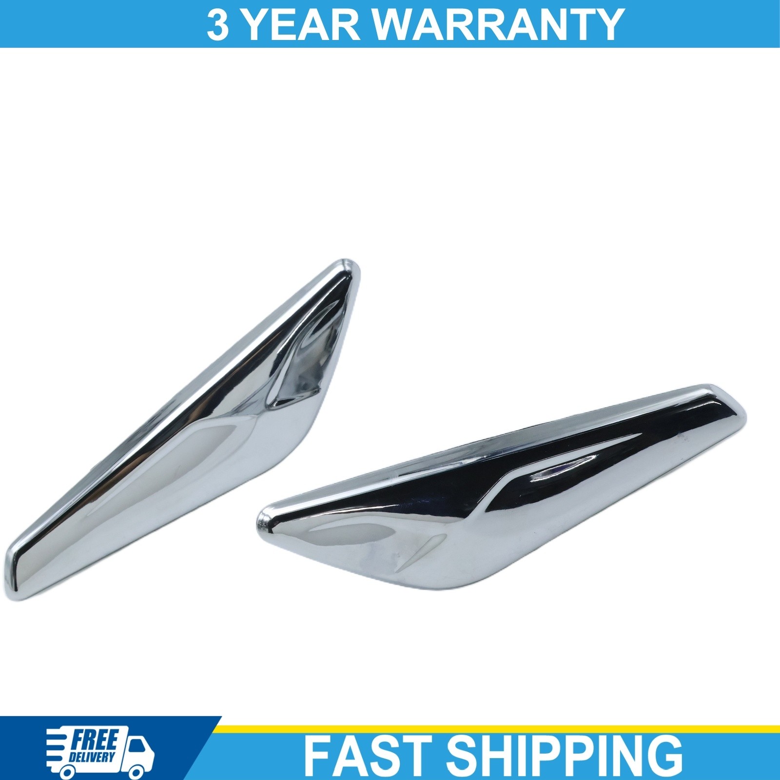 1 Pair Fender Chrome Emblem Moulding Trim for BMW X3 F25 X4 F26 15-17