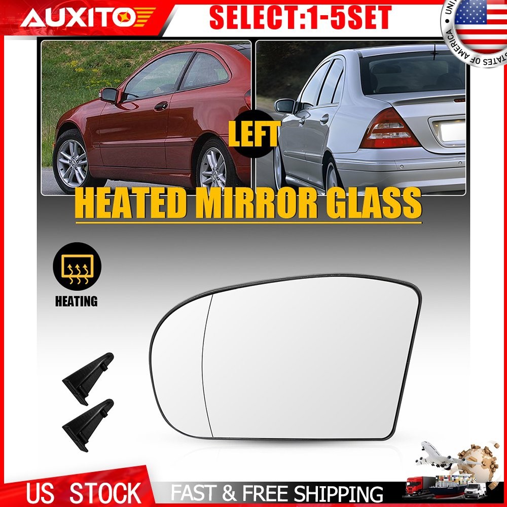 Fit Mercedes Benz C Class W203 Left Heated Mirror Glass 2038100121 1-5X
