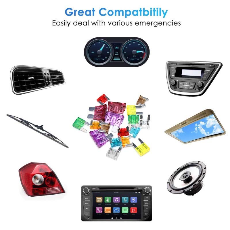 330Pcs Universal Car Blade Fuses Assortment Kit Standard Mini & Low Profile Fuse