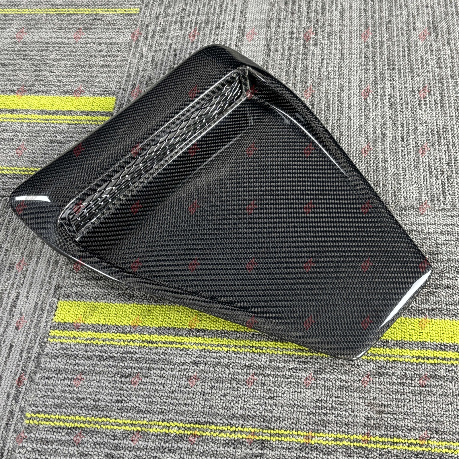 Carbon Fiber/Glossy Black Hood Air Vent Intake Fit 2008-15 Mitsubishi Evolution