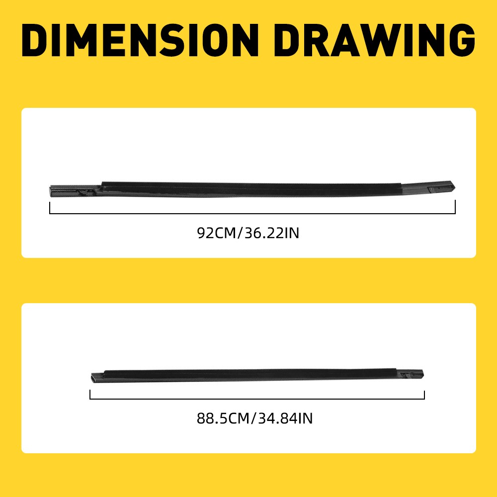 For 16-21 Honda Civic Sedan Weatherstrip Window Moulding Trim Seal Belt H 4-20X