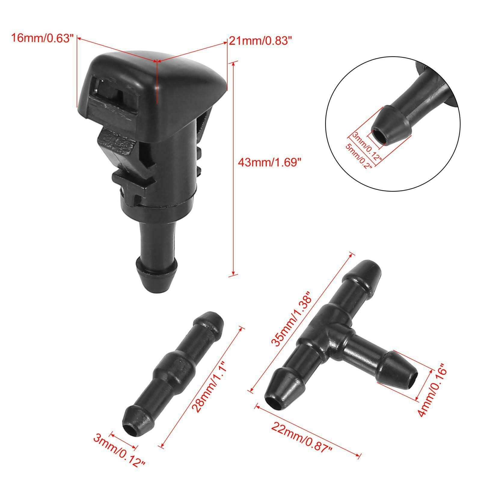 Windshield Washer Nozzles For 5113049AA Plastic&Rubber Useful