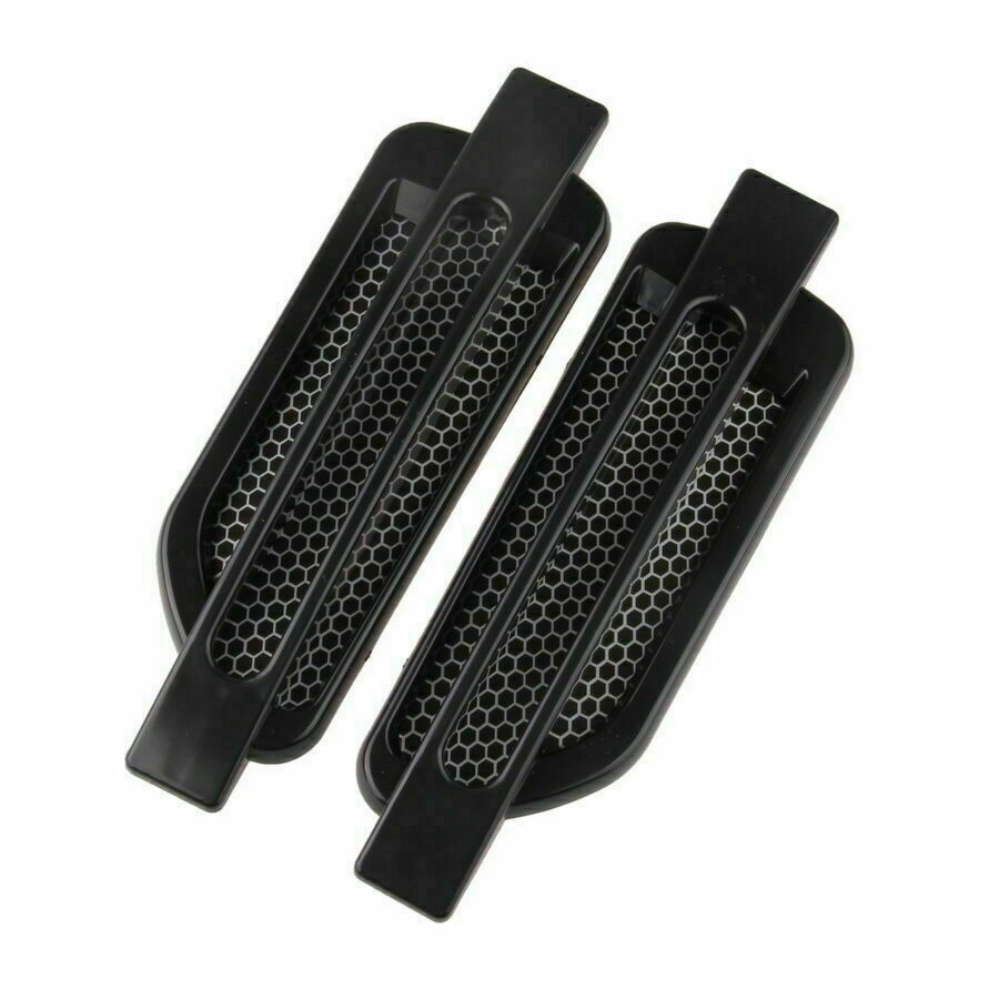 2x Universal Car Side Air Intake Flow Vent Decorative Fender Cover Stickers Trim