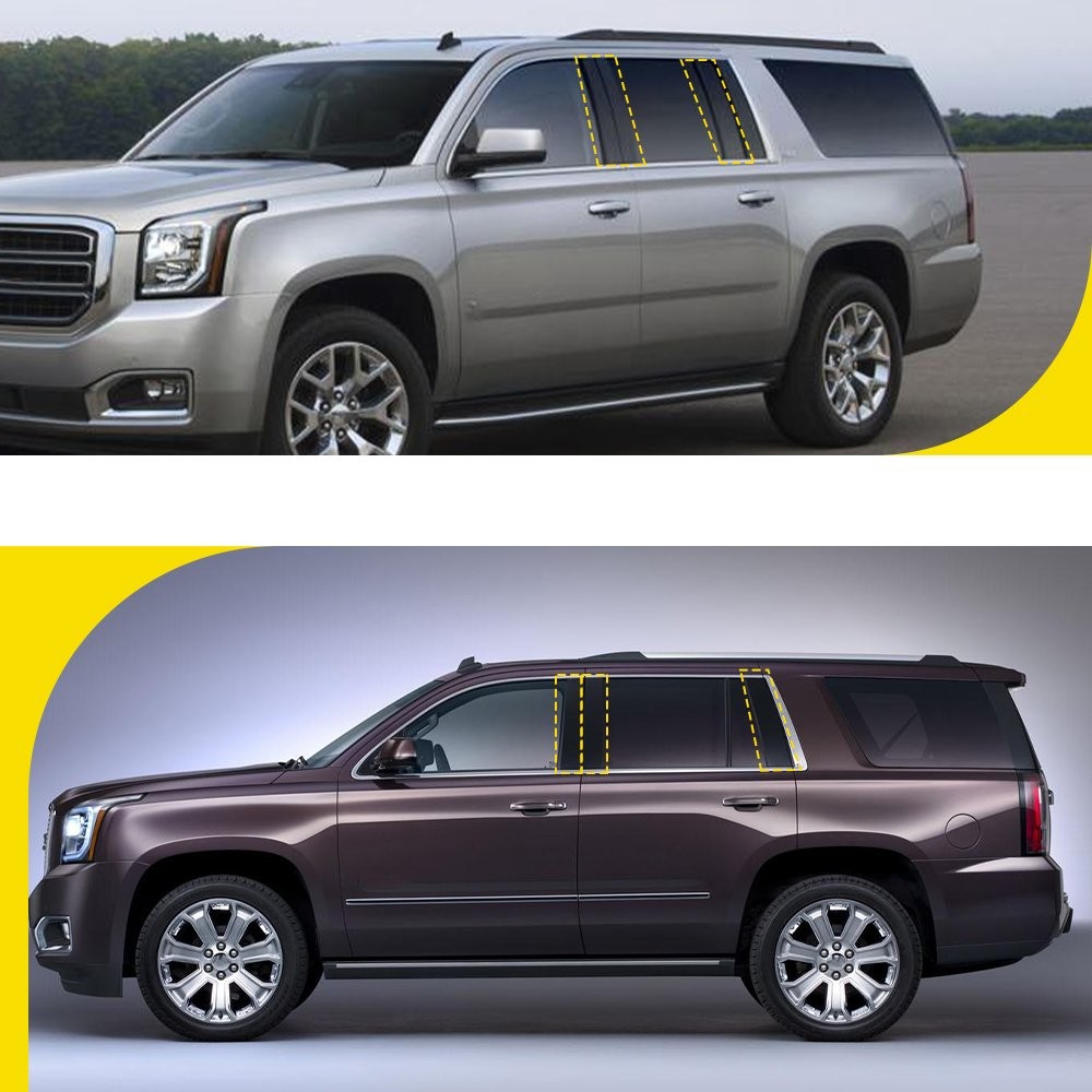 Door Window B Pillar Trim Molding Panel For 2015-2018 Chevrolet Tahoe GMC Yukon