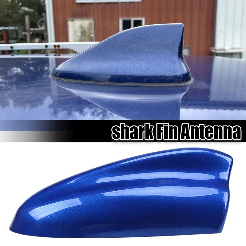1* SILVER Shark Fin Car Roof Antenna Radio FM/AM Signal Aerial Accessories AI