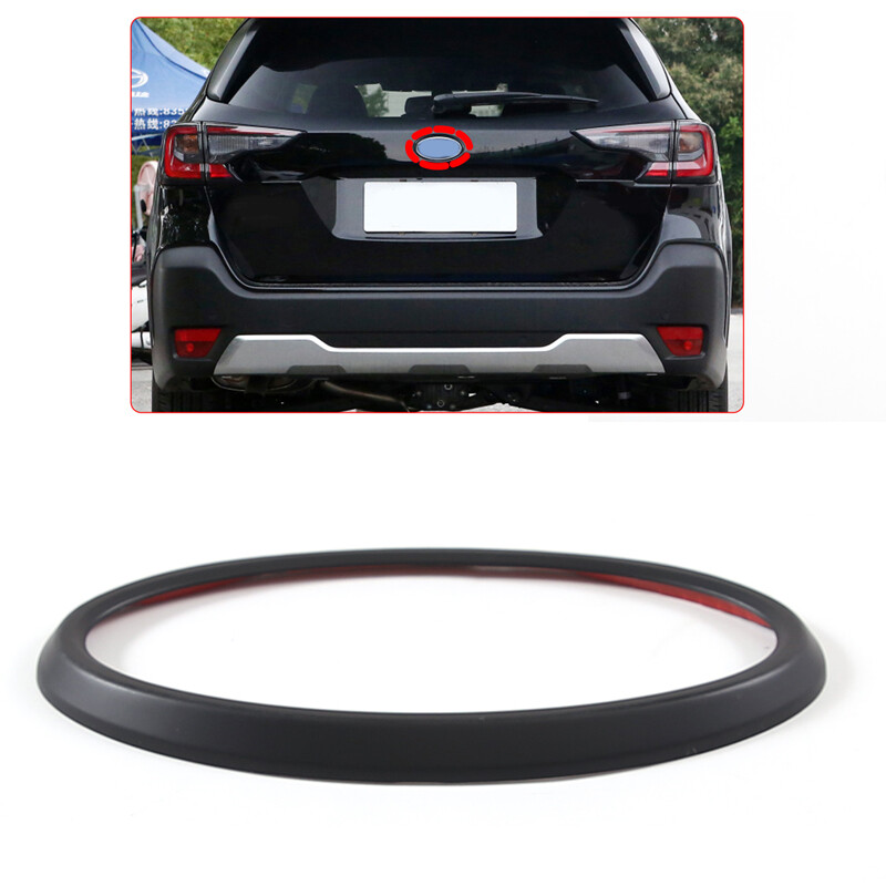 Matte Black Rear Logo Emblem Badge Ring Cover Trim For Subaru Outback 2014-2023