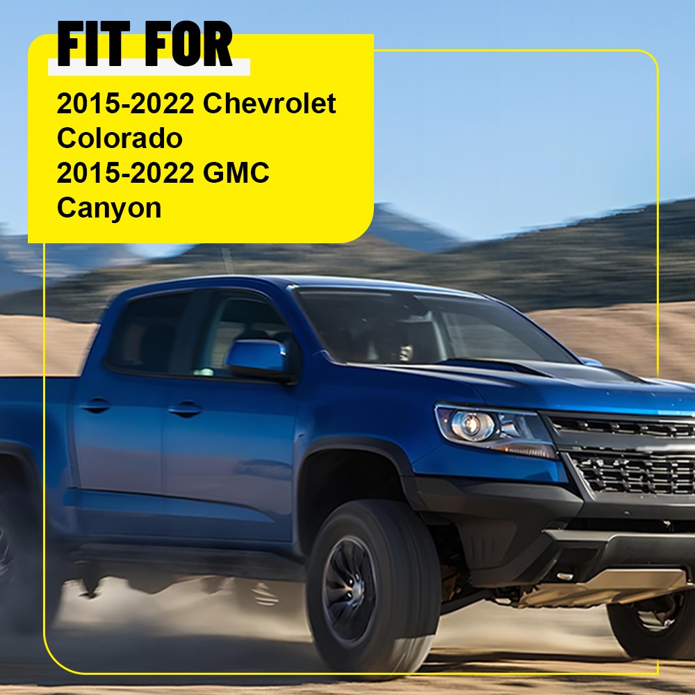 4PCS Pillar Posts Black Door Trim Cover For Chevy Colorado GMC Canyon 2015-2022