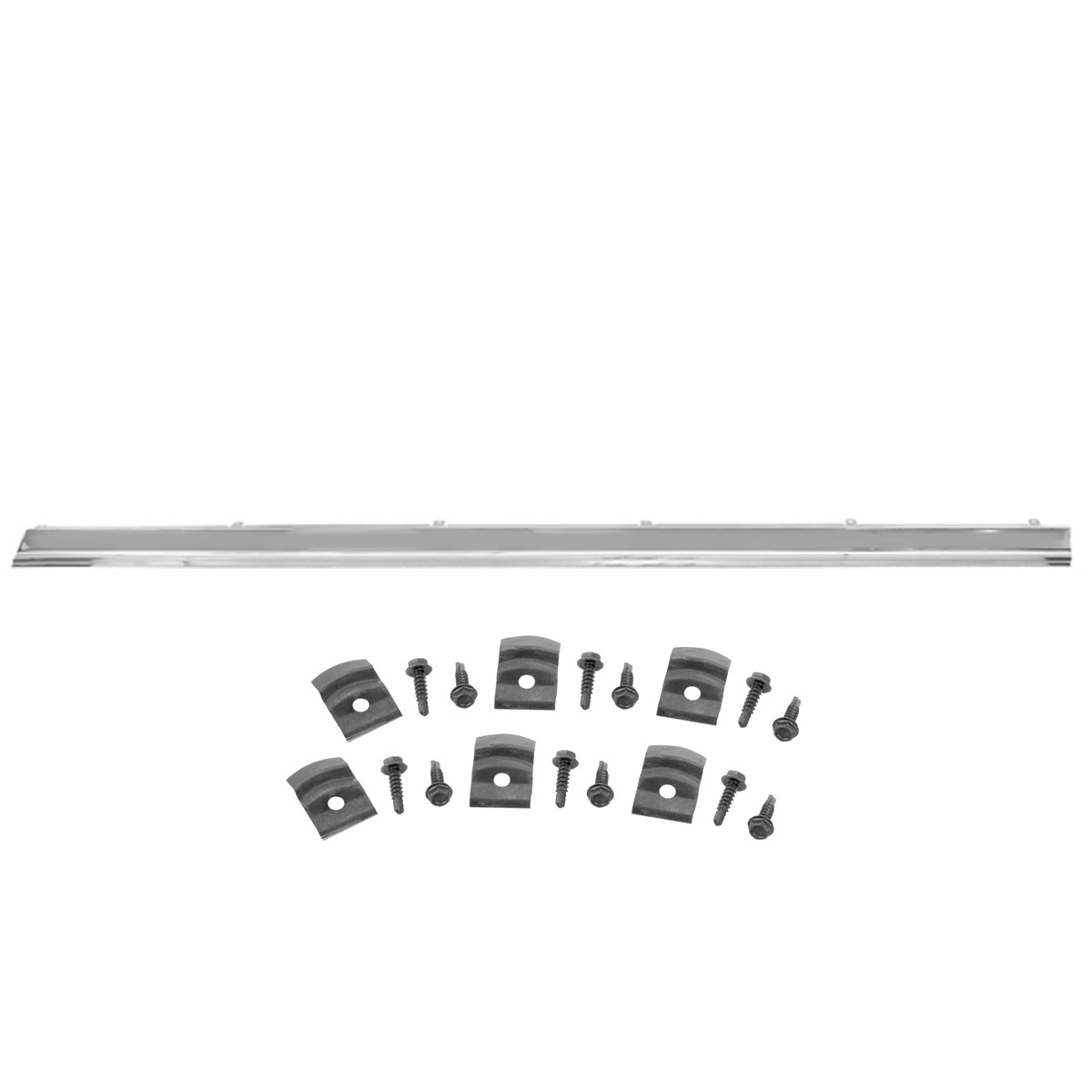 1966 Malibu Rocker Panel Molding w/ Retainers & Screws Right Side – M1433A