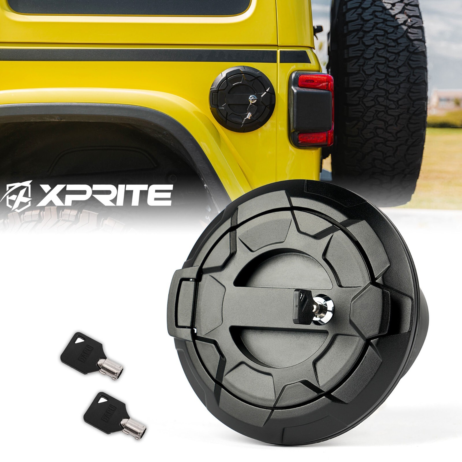 Gas Tank Cap Cover Fuel Filler Door With Lock Key for JEEP Wrangler JL 2018-2024