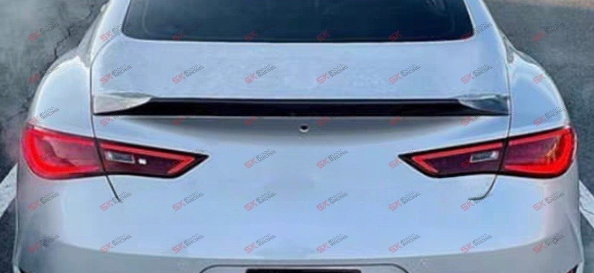 Forged/Carbon Fiber/Glossy Black Rear Spoiler Wing Kits Fits Infiniti Q60 17-22