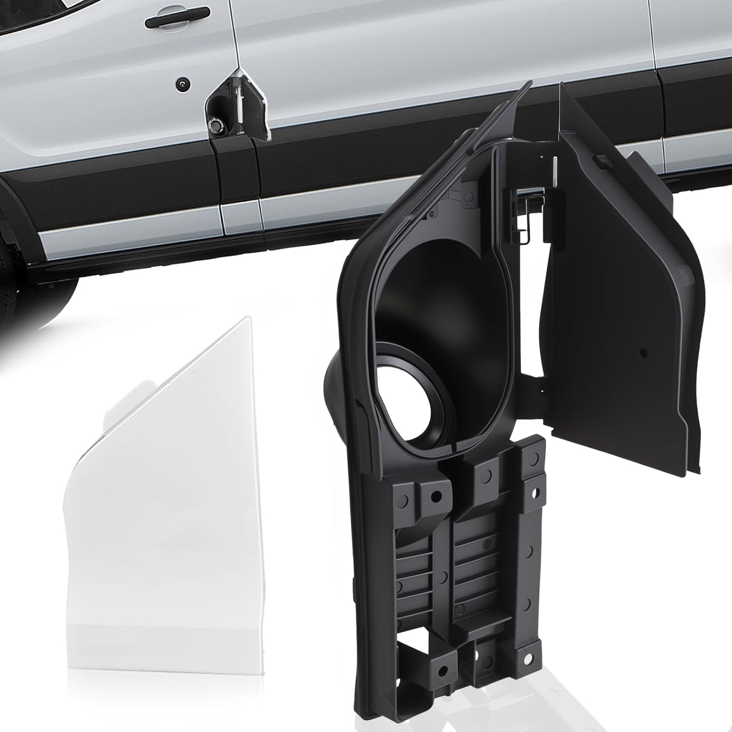 For Ford Transit Van 150 250 350 15-2023 Fuel Filler Door Housing+Gas Cap Cover