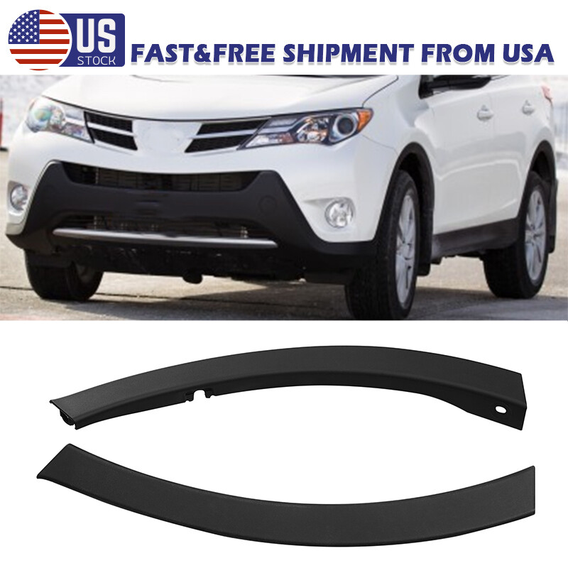 For Toyota RAV4 2013-2014 2015 Front Bumper Wheel Fender Arch Molding Trims PAIR
