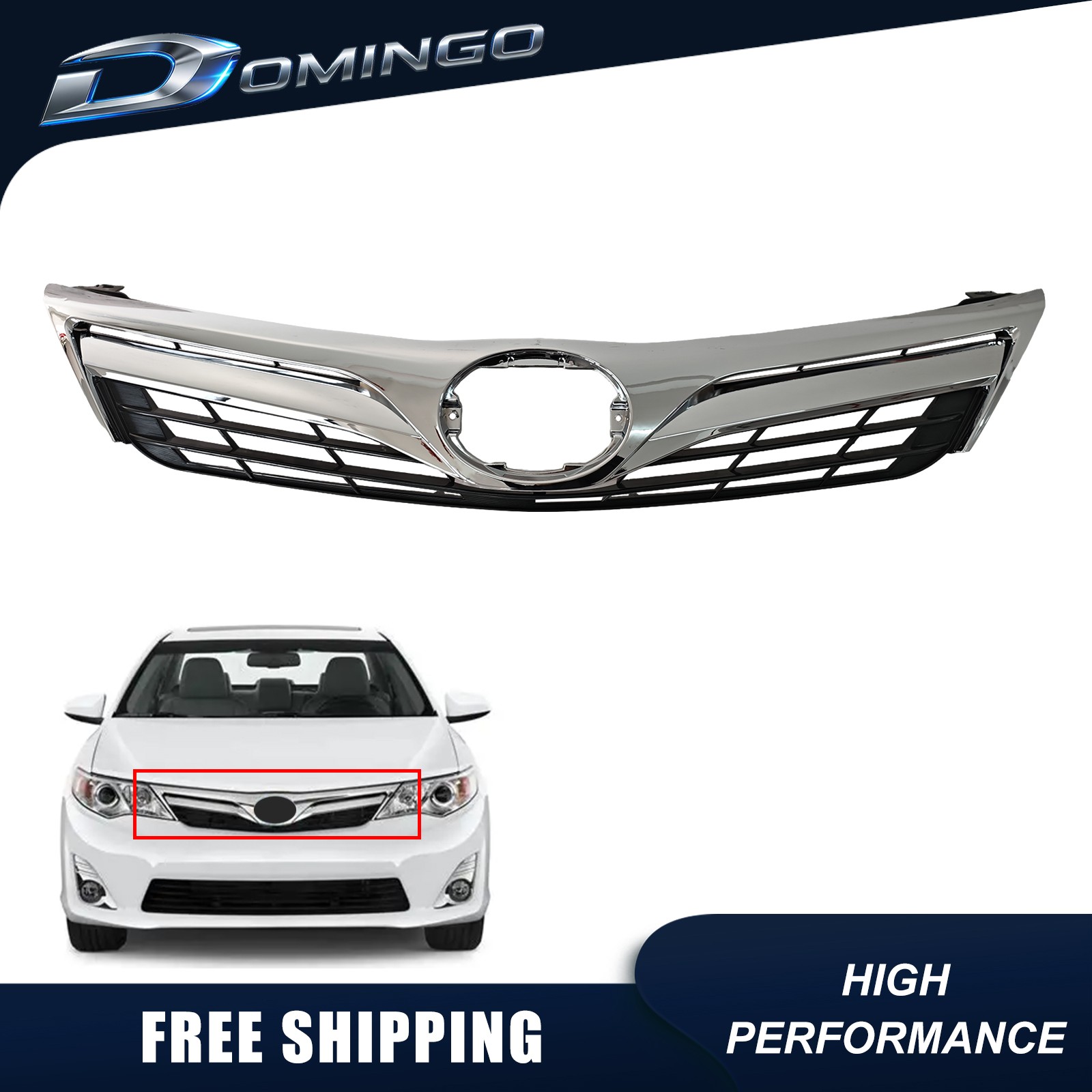 Front Bumper Upper Grille Grill For 2012-2014 Toyota Camry LE XLE 5310106560