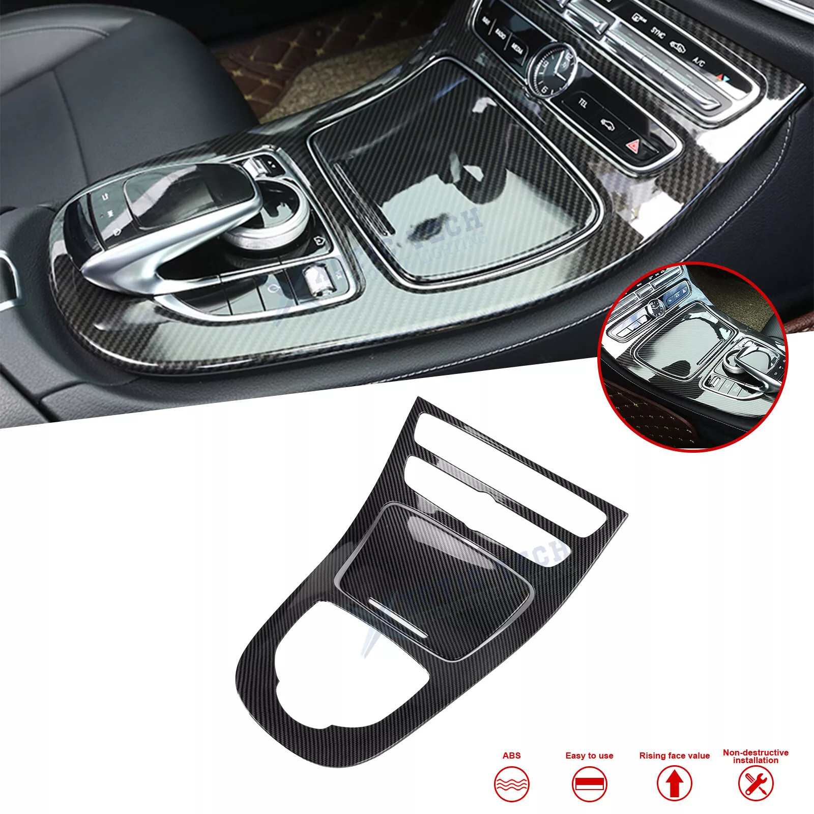 Center Console Trim Panel For 2016-2018 Benz E-Class W213 E63/E43AMG E300 E400