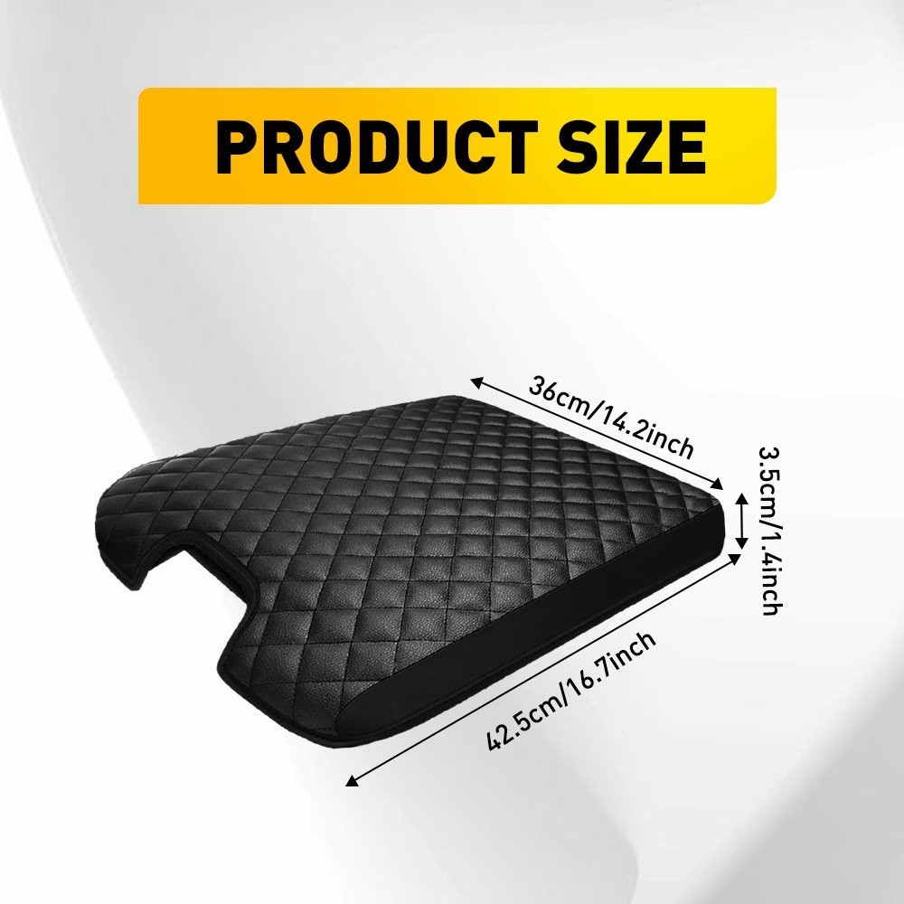 Center Console Lid Armrest Cover Fits Dodge Ram 1500 2500 3500 13-18 Black 1~10X