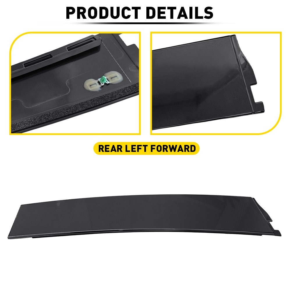 For 2015-2018 GMC Yukon XL Rear Driver Side Door Molding Trim Applique B Pillar