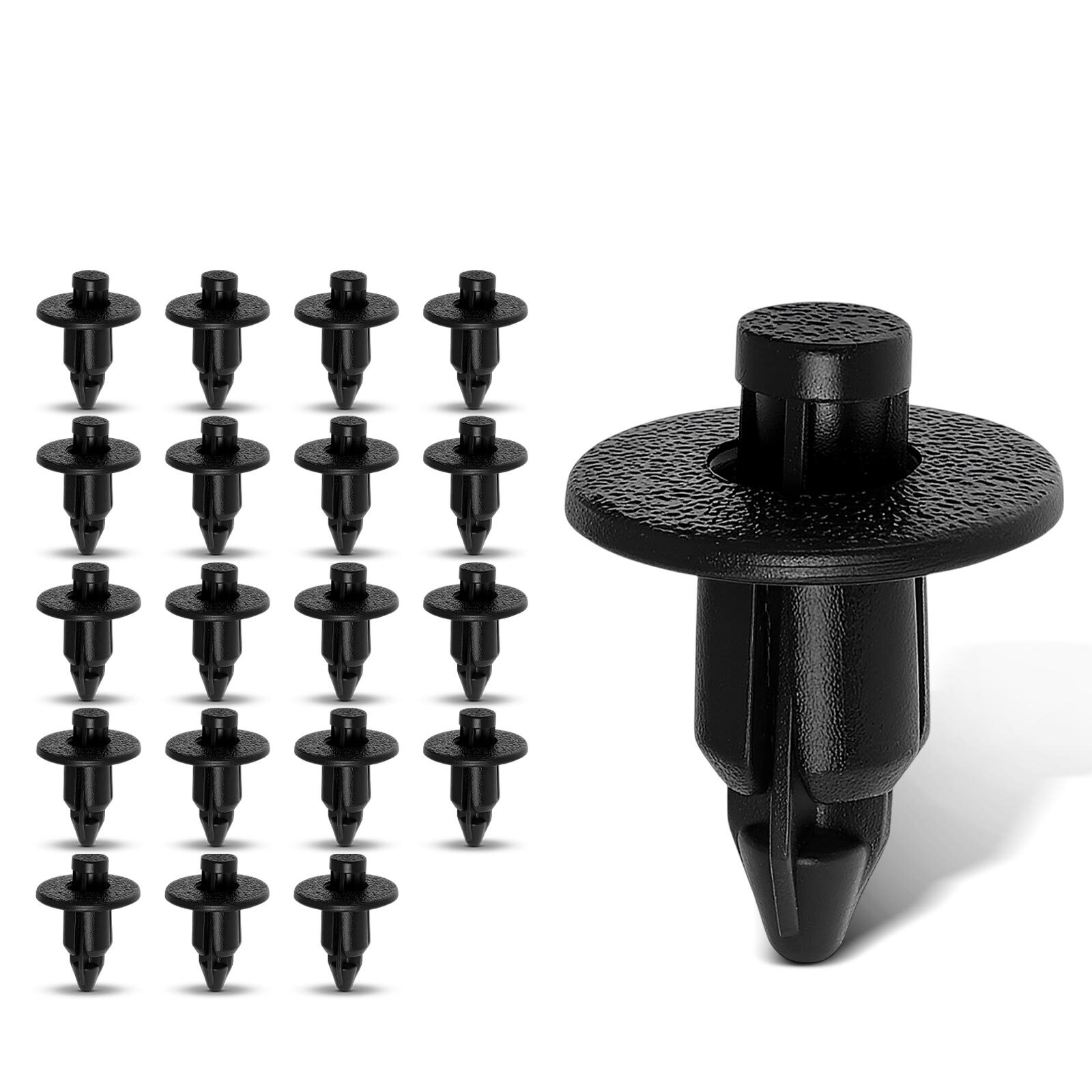 20Pcs 6.3mm Nylon Door Trim Retainer Clip Push-Type for Toyota Corolla Lexus Geo