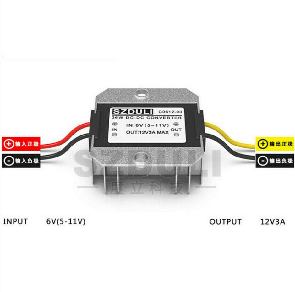 Car Boost Voltage Boost Converter DC Regulator Module 3A 5-11V Step Up to 12V