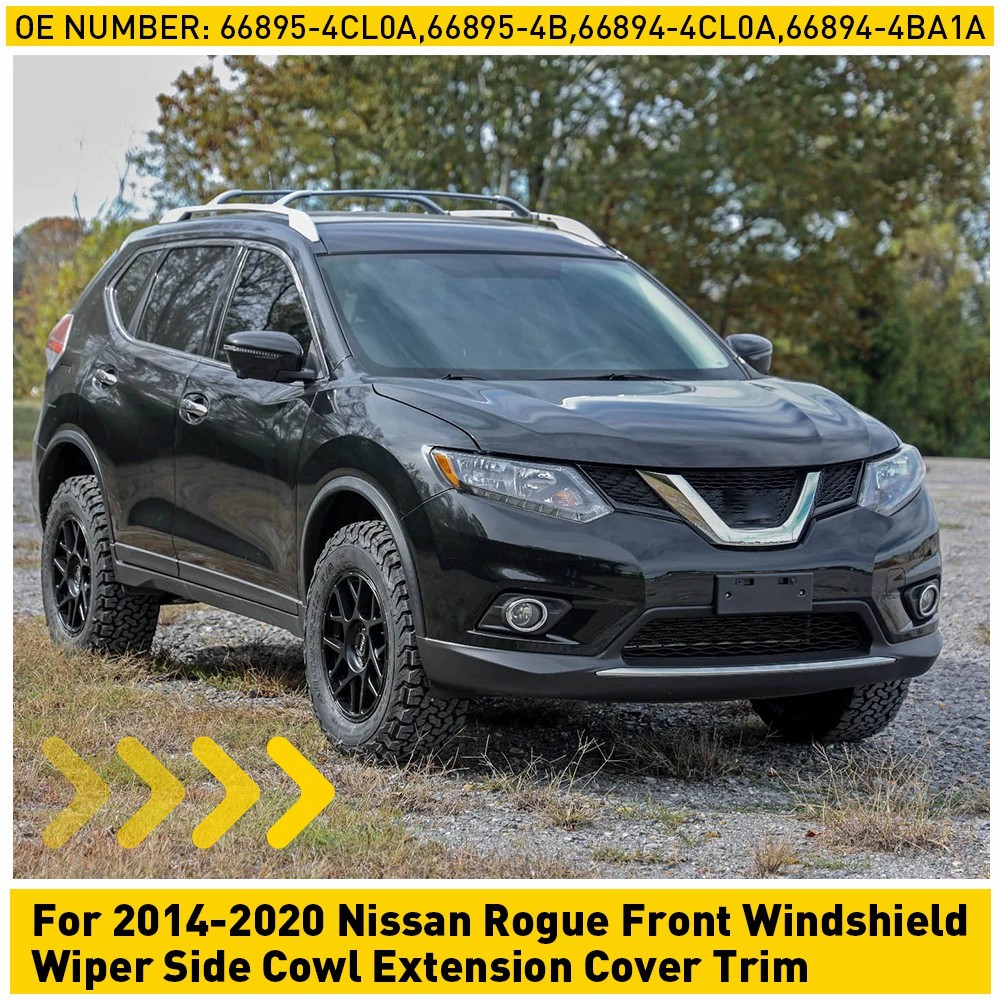Pair Front Windshield Wiper Cowl Trim Replacement For Nissan Rogue 2014-2020 L+R