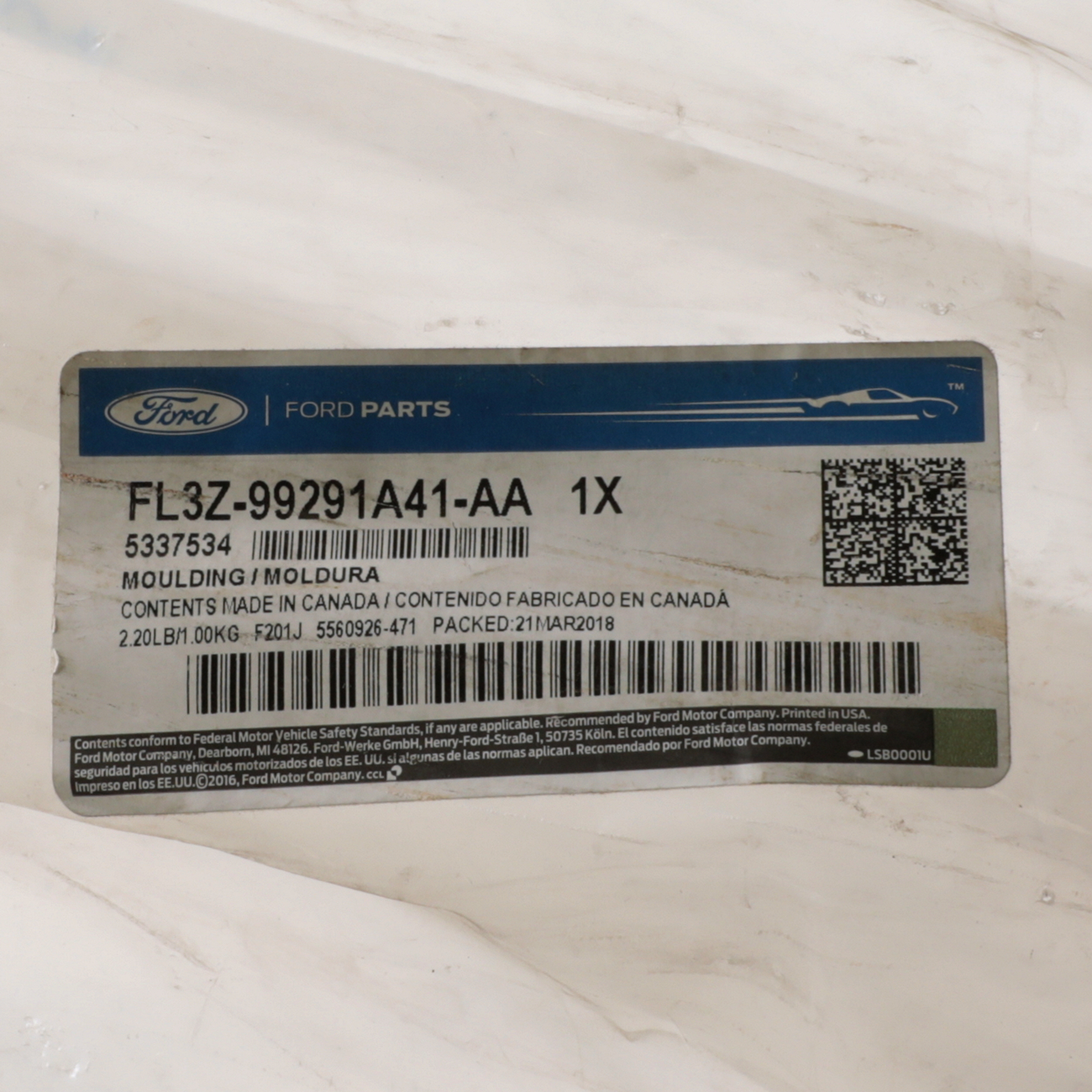NEW OEM 2015-2019 F-150 Truck Bed Rail Molding Trim Protector FL3Z-99291A41-AA