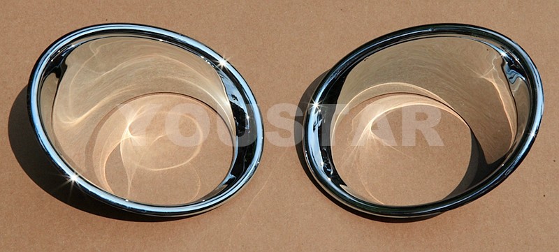 US STOCK X2 CHROME Round Fog Light Lamp Trims for Jaguar S-Type Facelift 03-08