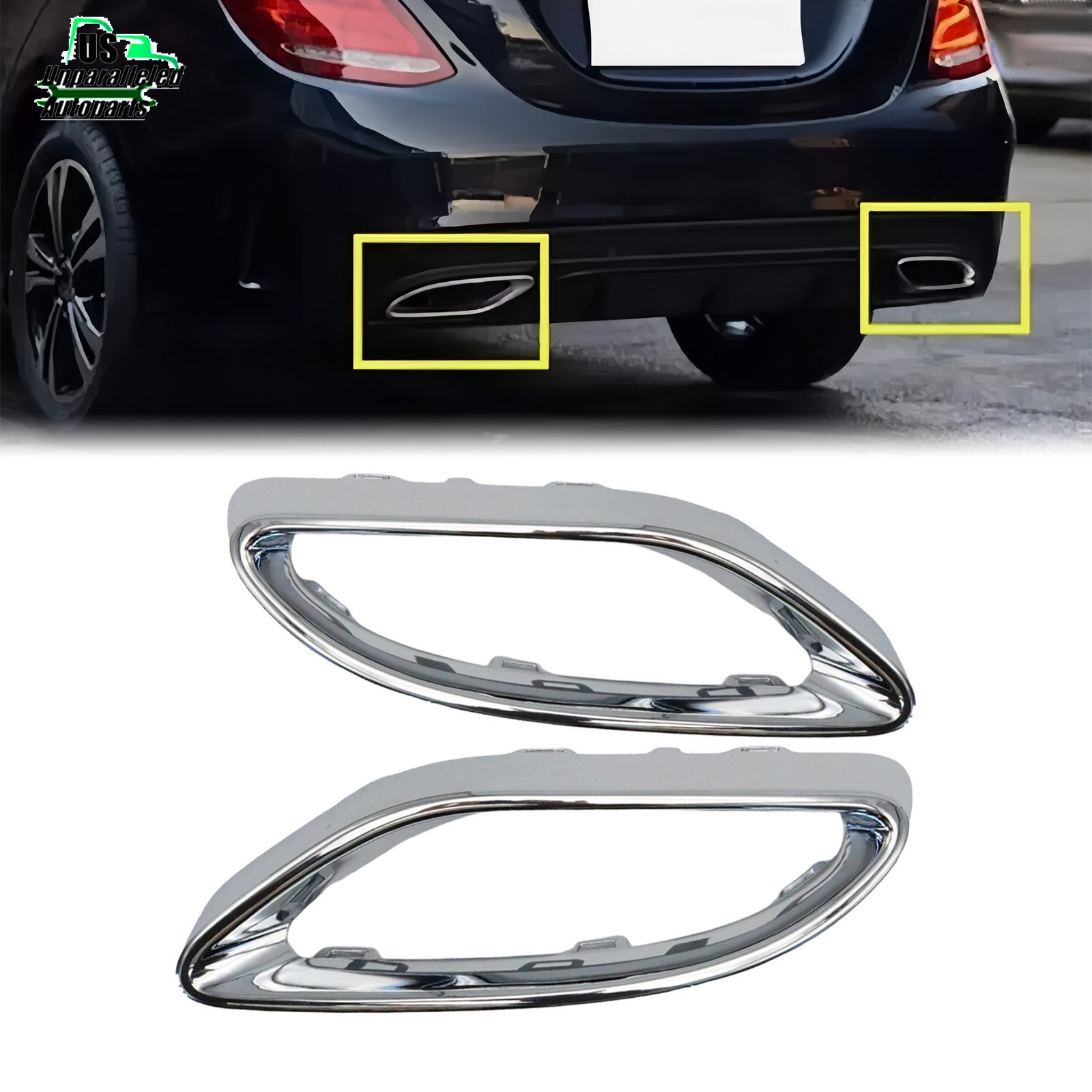 For Mercedes-Benz A220 E350 E400 E450 E53 AMG Right+Left Rear Bumper Cover