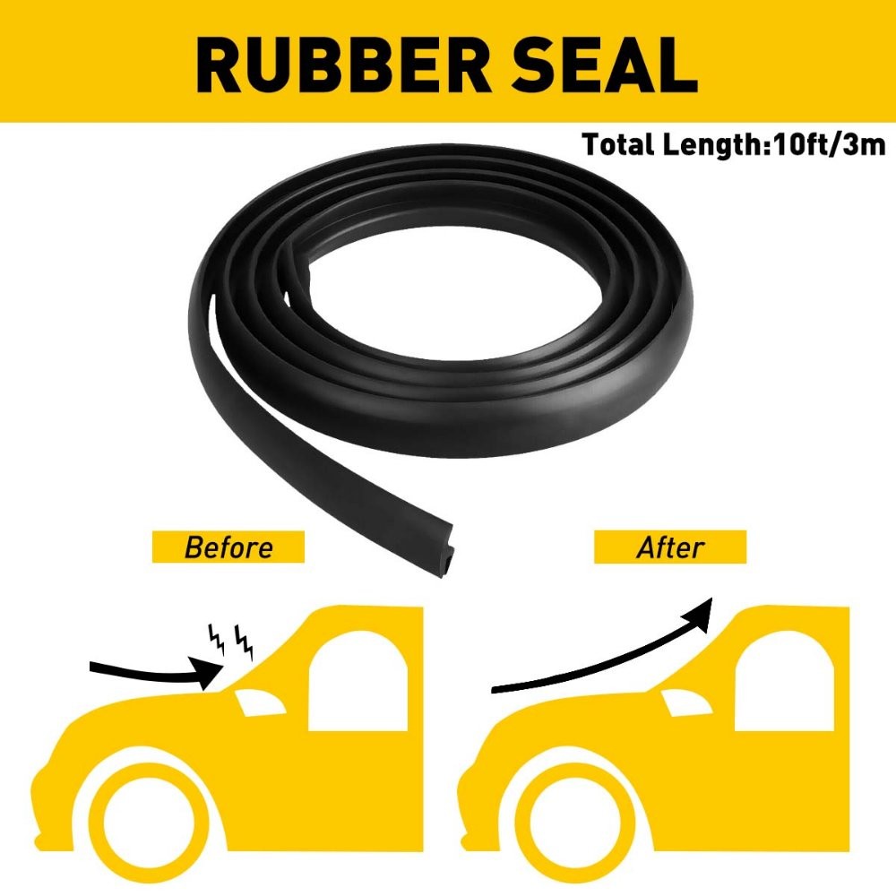 Windshield Rubber Molding Seal Trim Universal and Windows 10FT Windscreen A7