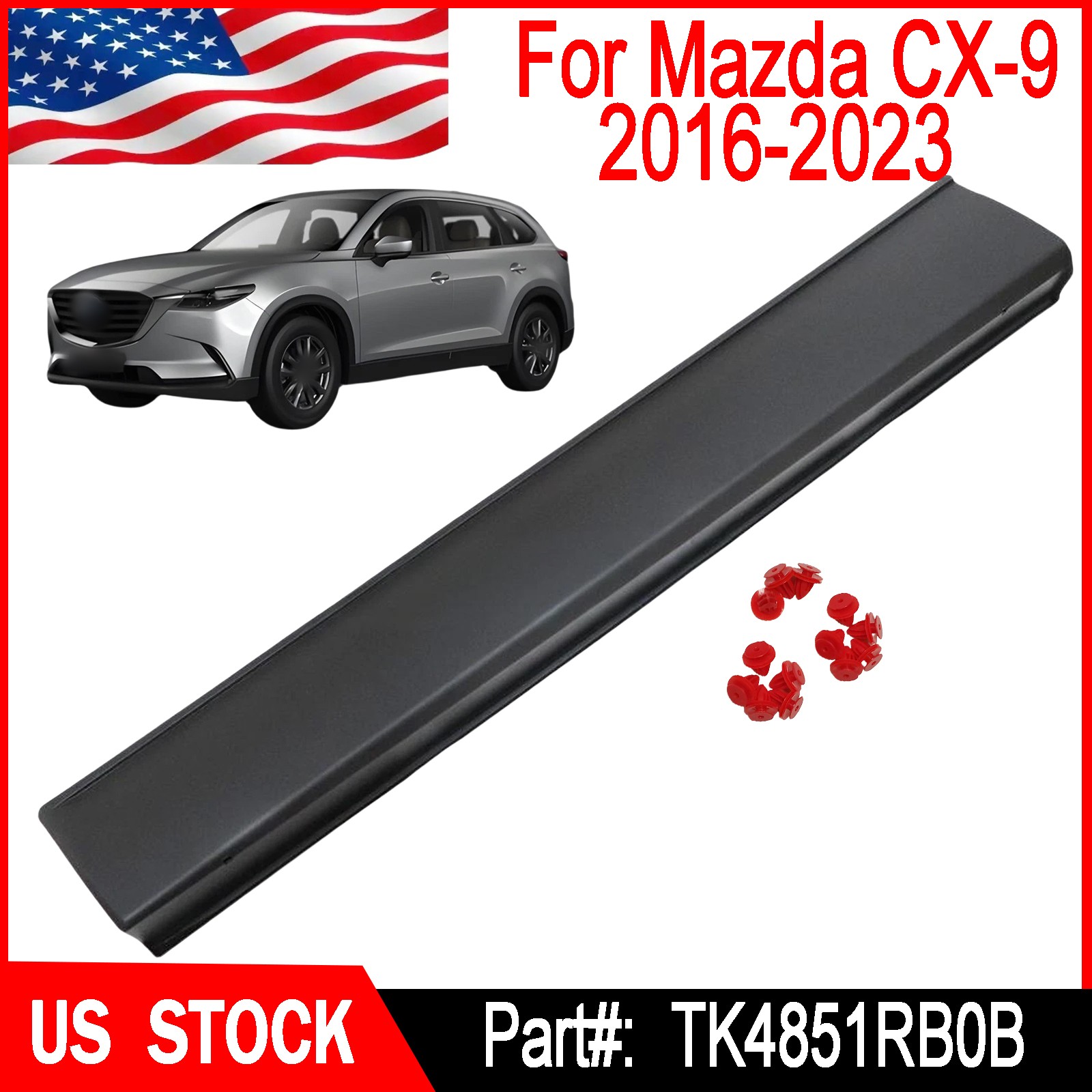 NEW Front Left Side Door Lower Molding TK4851RB0B Fits For Mazda CX-9 2016-2023