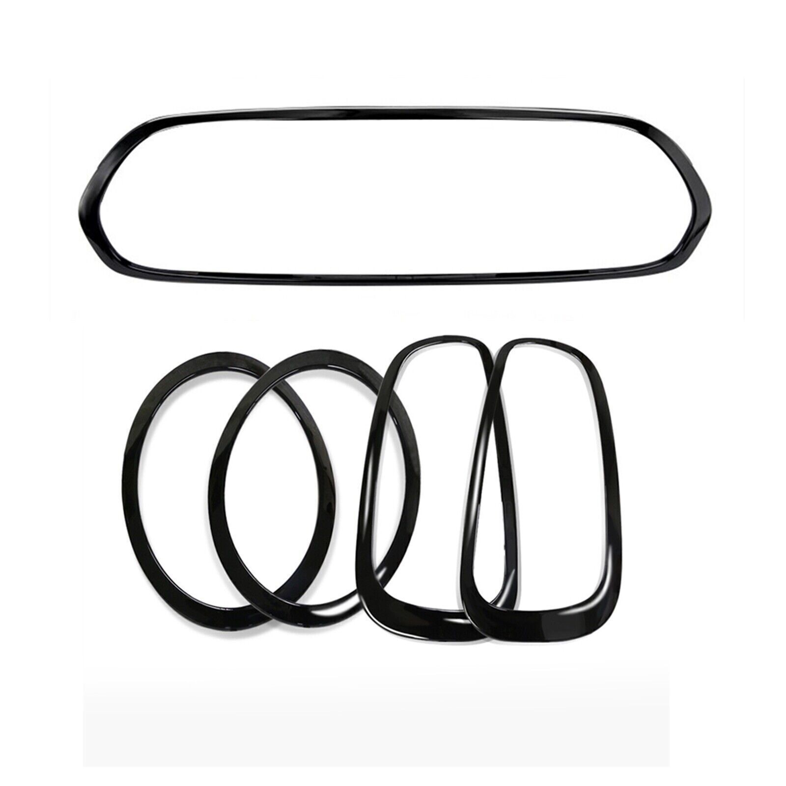 Grille Frame + Front & Rear Fog Light Cover kit For Mini Cooper S F55 F56 F57