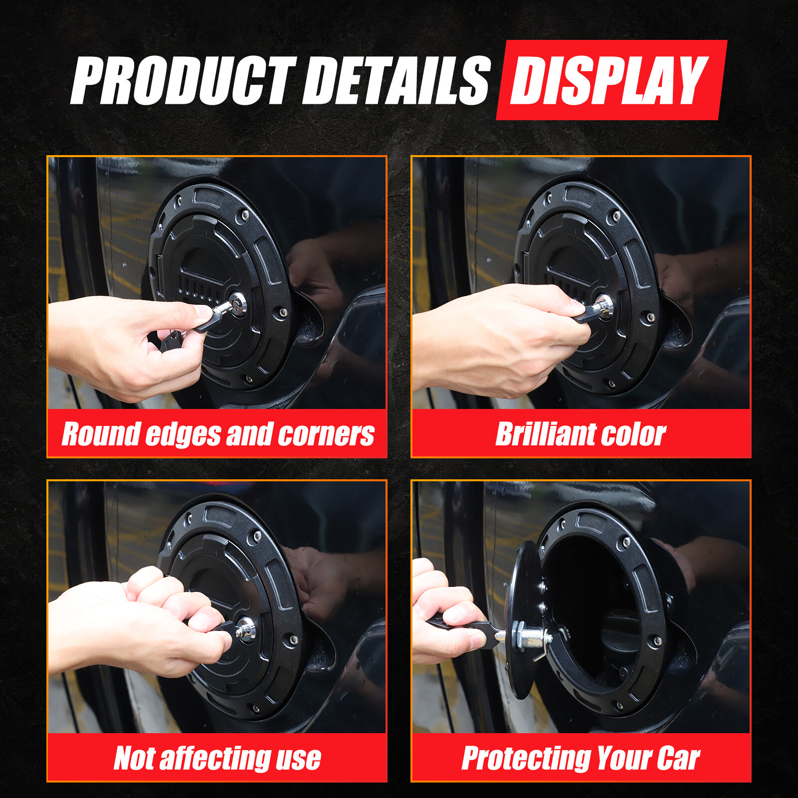 Locking Fuel Door Black Gas Tank Cap Cover Lock Key For Toyota Tundra 2007-2021