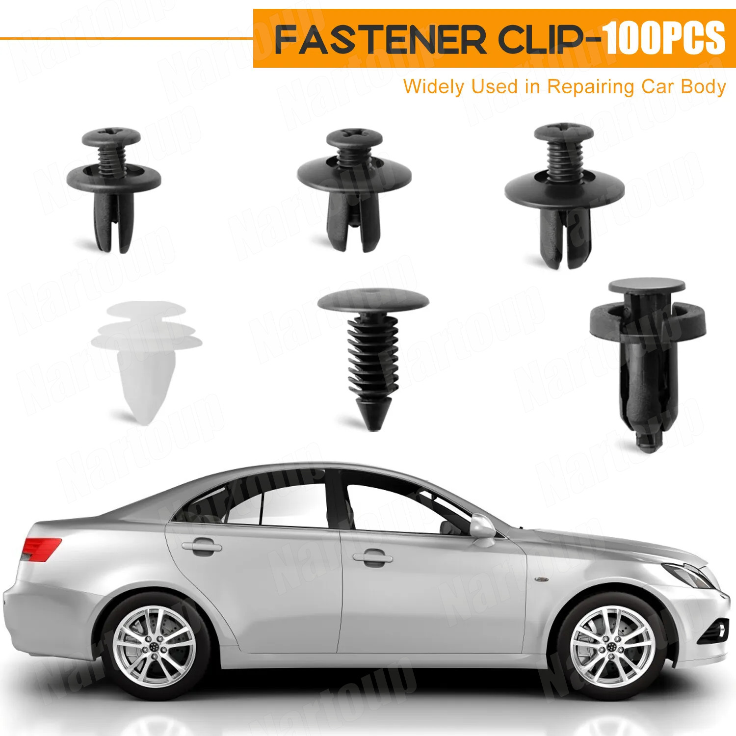 Car set Body Bumper Rivet Retainer Trim Molding Push Pin Clip Assortments Fit+++
