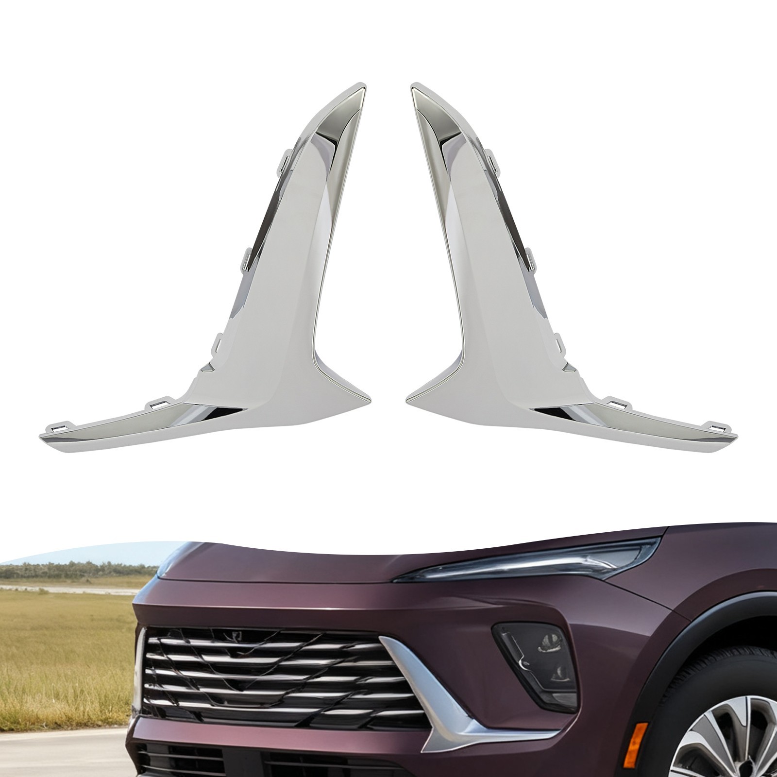 Front Bumper Molding Trim Left+Right Bumper Molding For 2024-2025 Buick?Envision