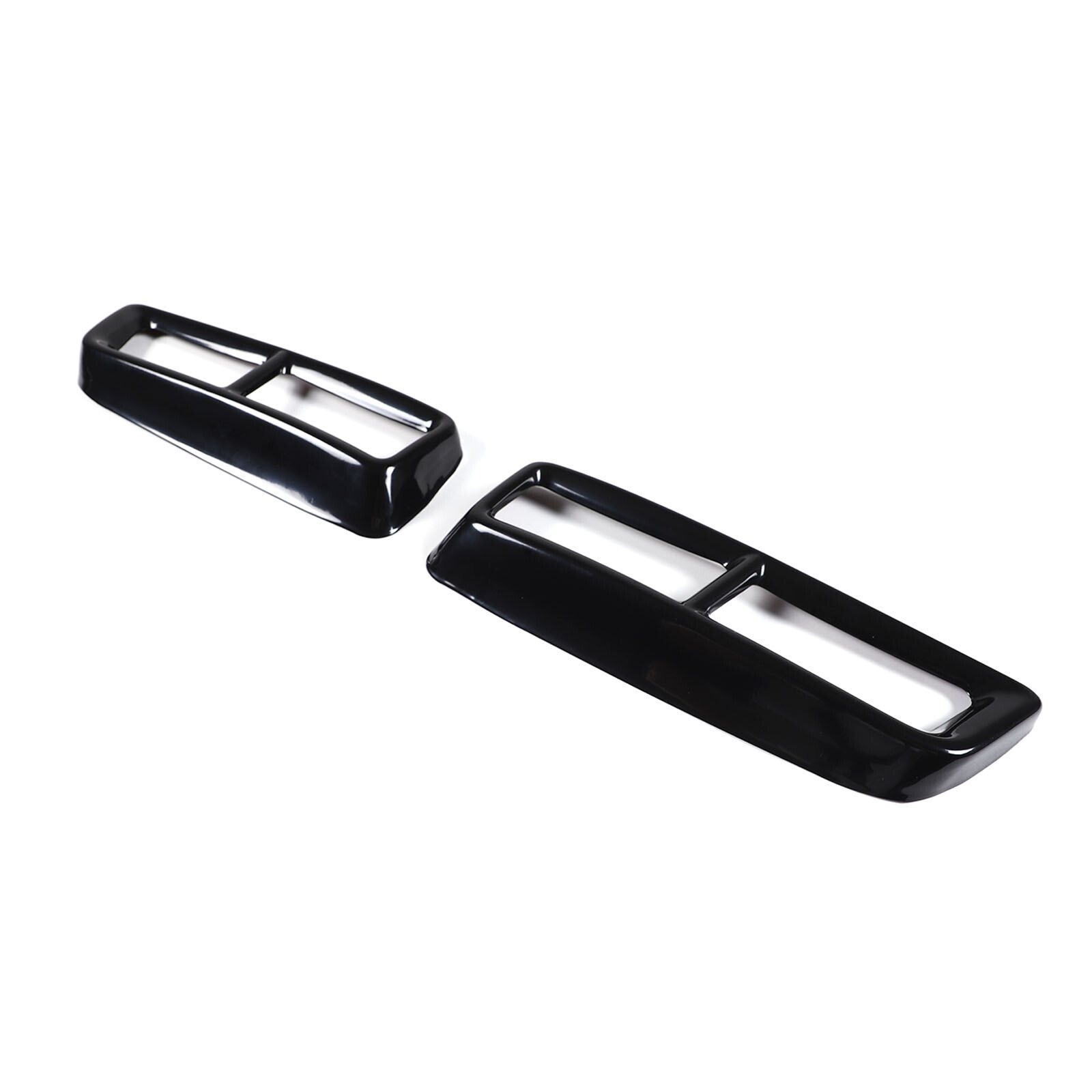 Gloss Black Exhaust Pipe Protect Cover Trims For Cadillac Escalade 2021-2023 2PC