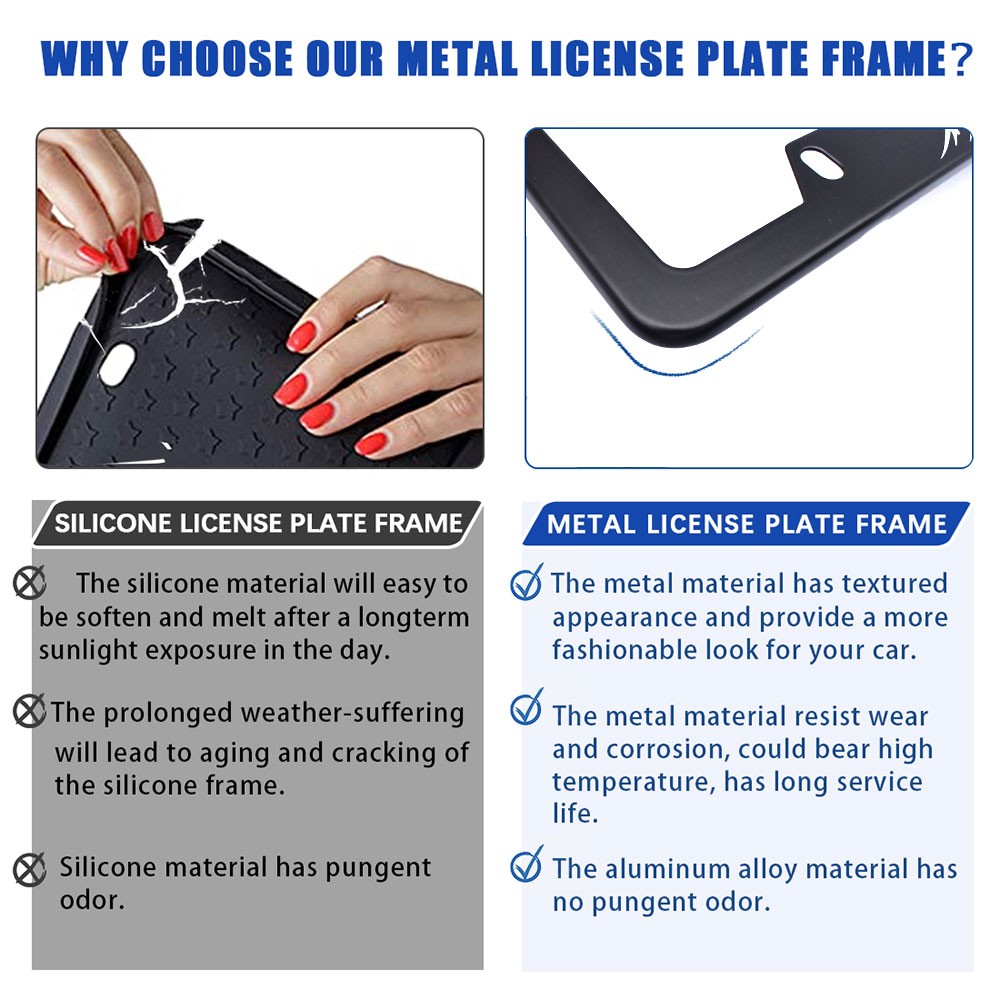 2PCS For Chevrolet Mountains & Sun Raised License Plate Frames Cover Accessories