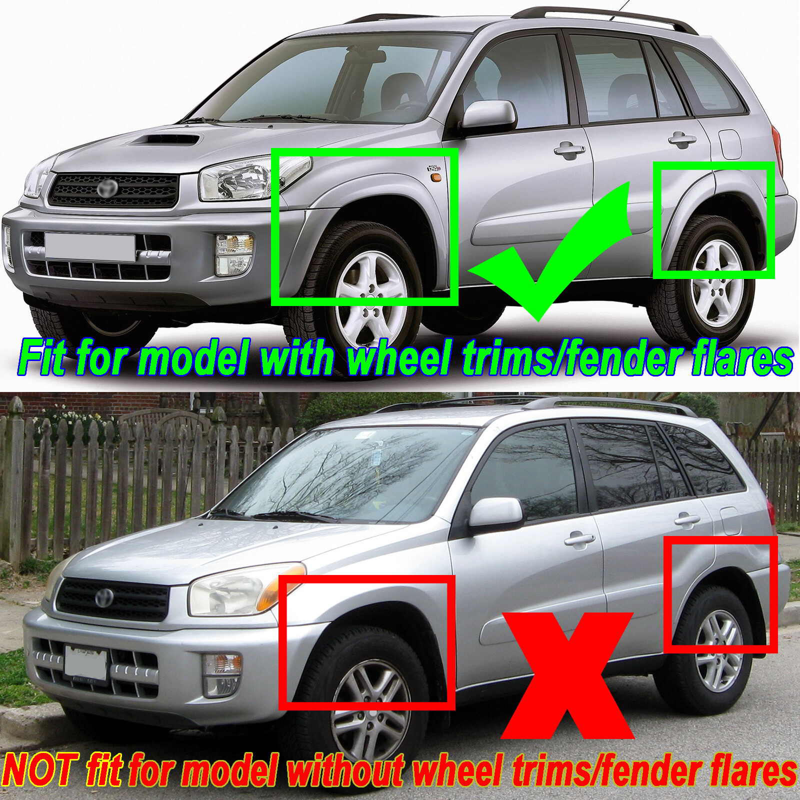 Mud Flaps Set For 2001~2005 Toyota RAV4 Splash Guards Mud Flap Mudguards Fender
