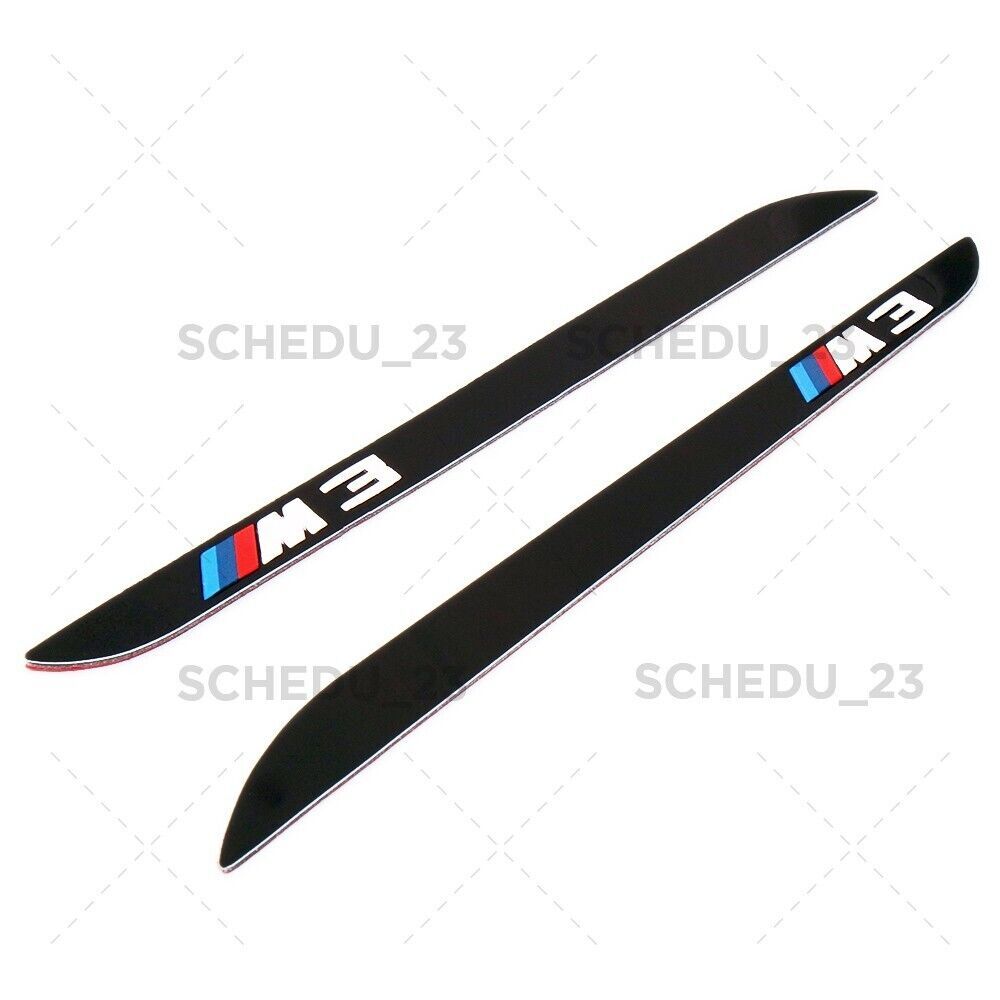 For BMW F80 M3 Side Fender Vent Marker Emblem Nameplate Badge Performance Black