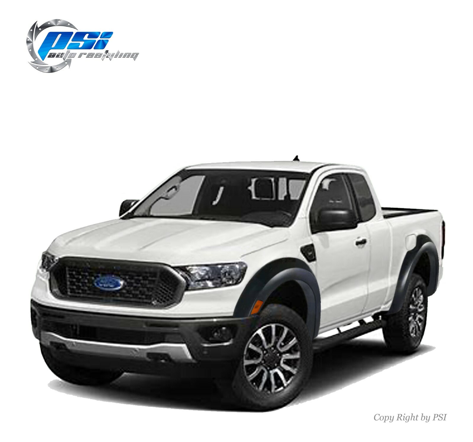 Paintable Extension Style Fender Flares Fits Ford Ranger 19-21 6’1″ Bed Only