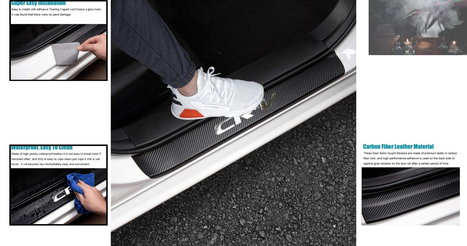 Durable Carbon Fiber Welcome Pedal Protectors for Honda CRV 2006-2026 – 4PCS
