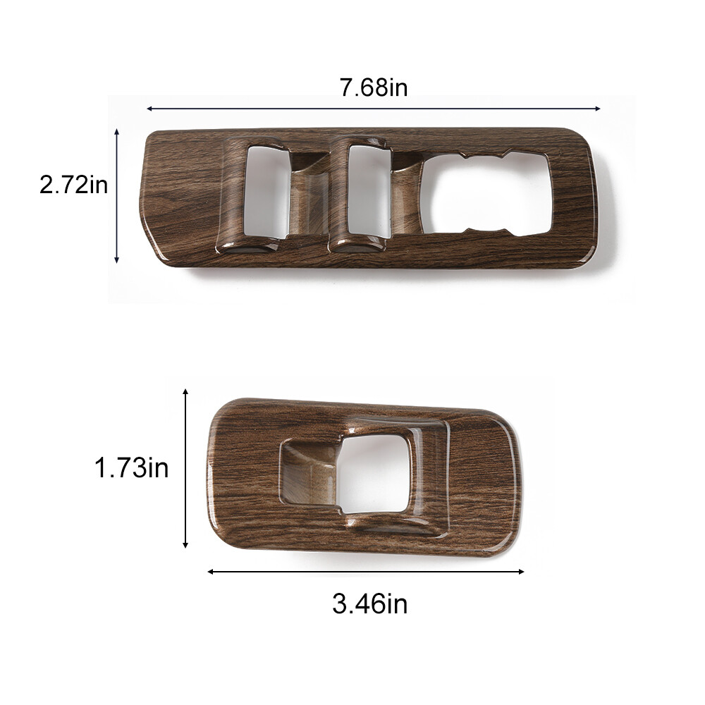 Wood Grain Interior Window Lift Panel Switch Trim Cover For Ford F150 2015-2020