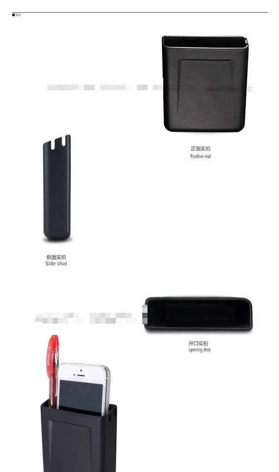 Black Car Interior Accessories Phone Organizer Storage Box Holder Universal