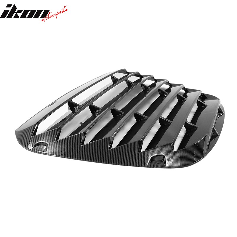Fits 20-23 Toyota GR Supra A90 IKON Rear Window Louver PP Carbon Fiber Print