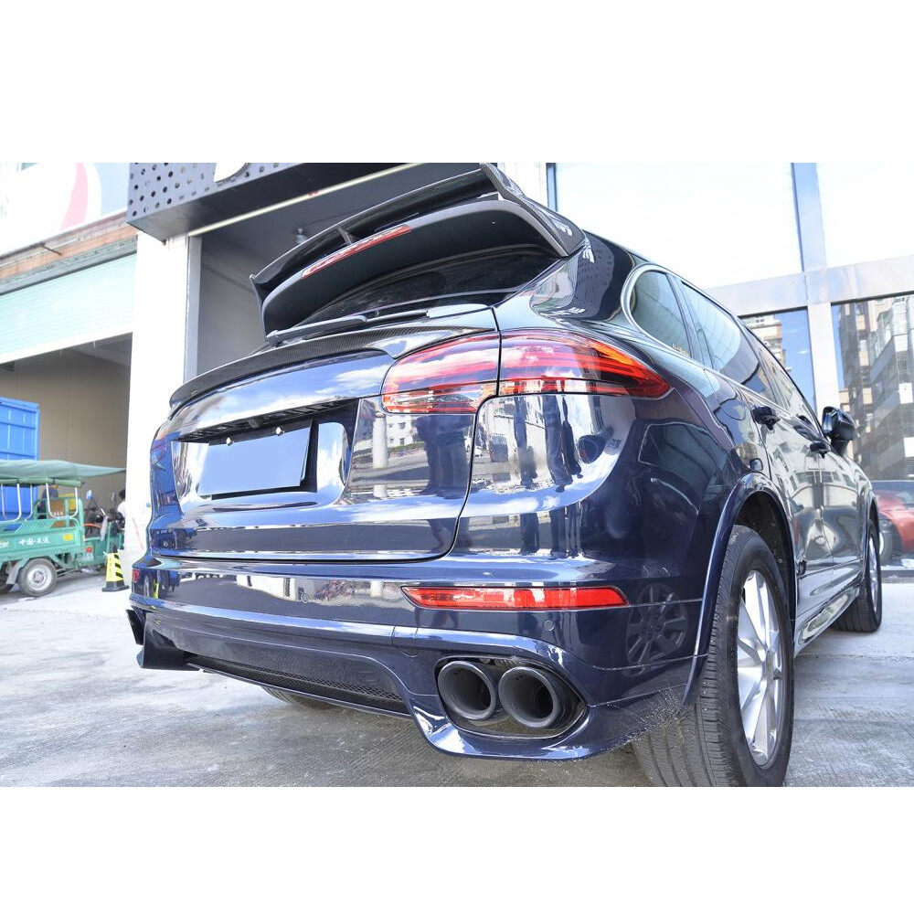 For 2015-2017 Cayenne Real Carbon Fiber Rear Middle Trunk Spoiler Wing