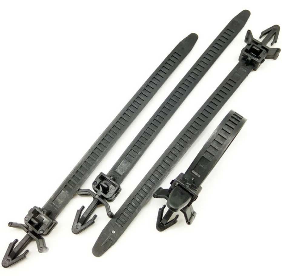 US 100X Car Auto Black Nylon Zip Strap Wire Wrap Tie Cable Fixed Fastening Clips