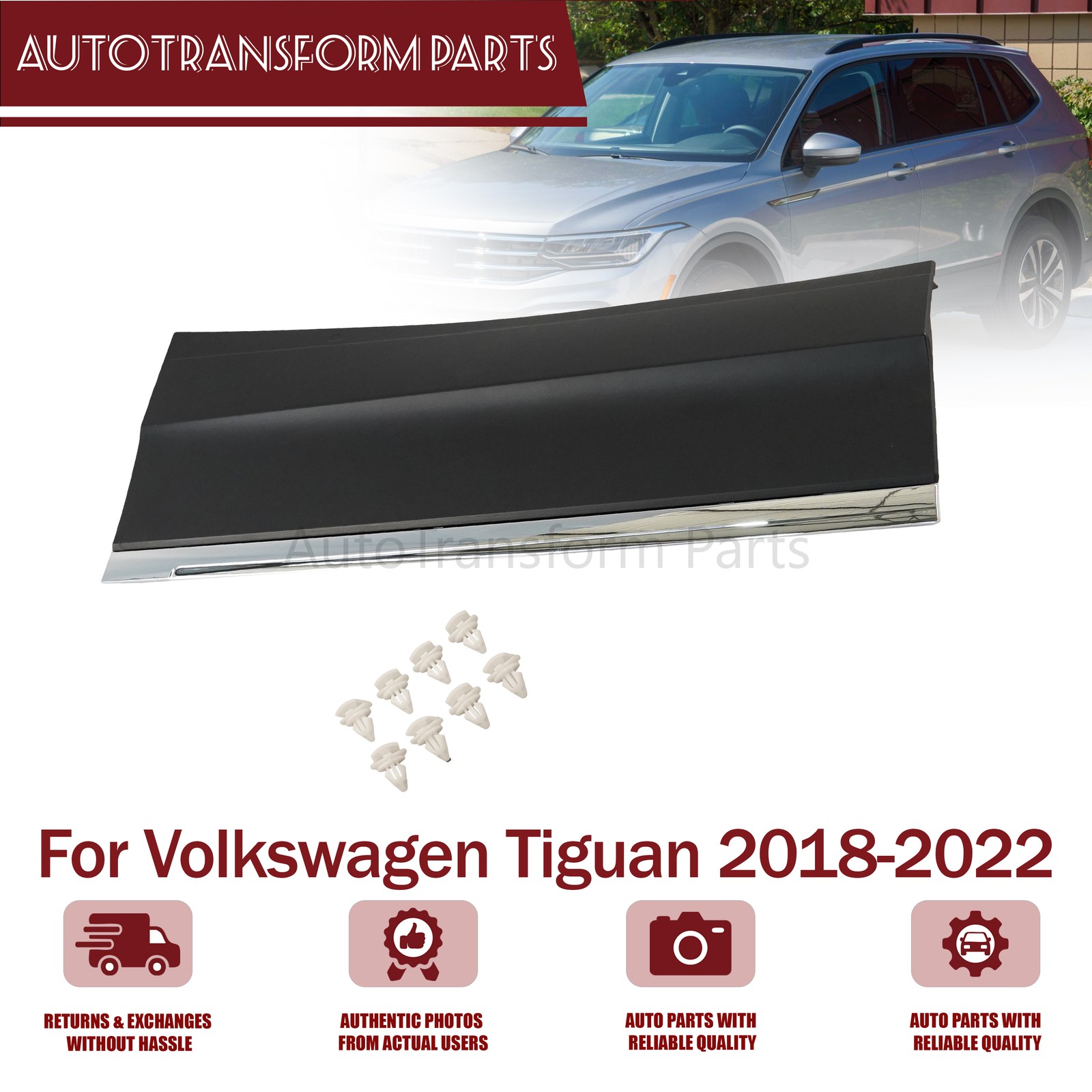 NEW Rear Door Molding Trim Left Driver Side For 2018-2022 Volkswagen Tiguan