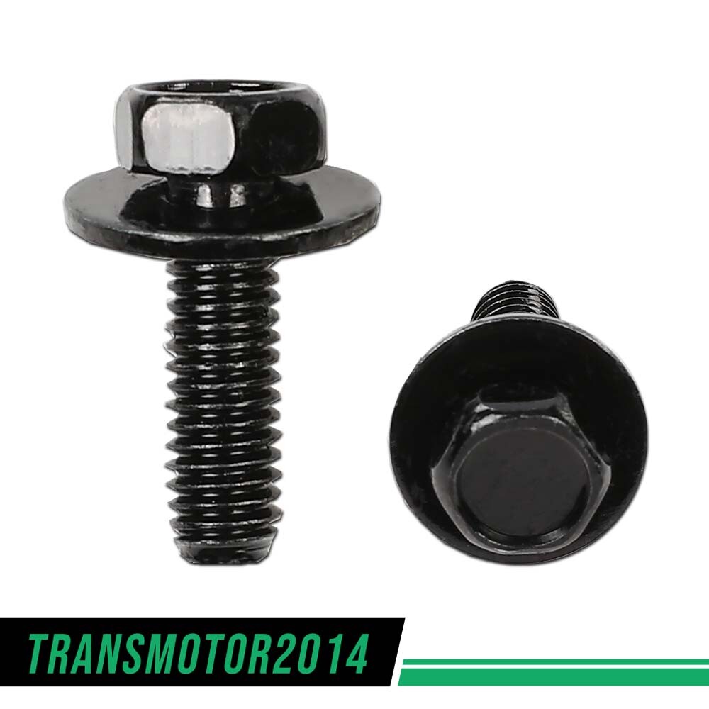 Fit For Honda Body Bolts- M6-1.0 x 20mm Long- 10mm Hex- 17mm Washer- 20 bolts