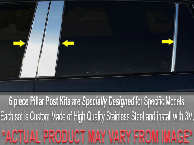 PILLAR POST TRIM 6 Piece Stainless Steel Chrome for Infiniti Q45 1997-01 PP97041
