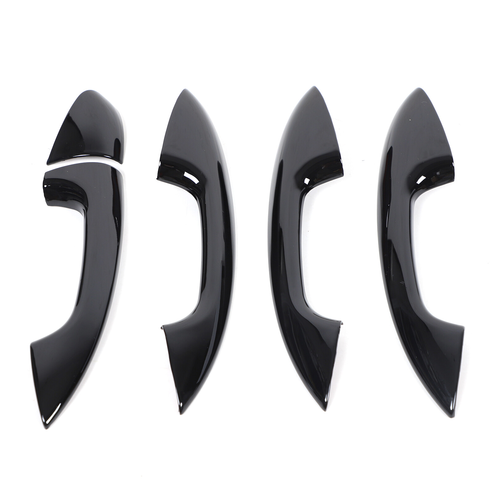 Gloss Black Side Door Handle Trims For Benz W205 W213 X253 C E GLC Class 2015+