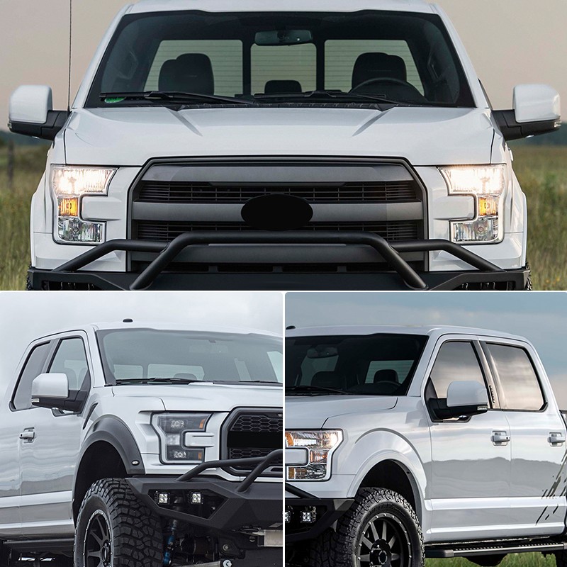 For 2015-2020 Ford F-150 Pair Platinum Pearl White Side Door Mirror Covers Cap