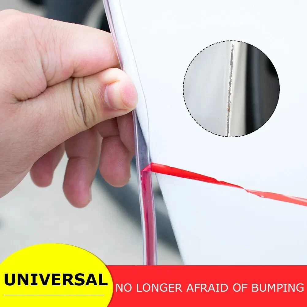 5M Car Door Edge Trim Guard Molding Rubber Seal Strip Scratch Protector Clear