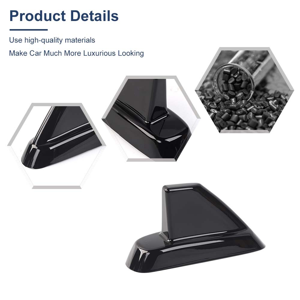Black Roof Top Plated Antenna Base Cover Trim For Chevy Avalanche Suburban 07-13